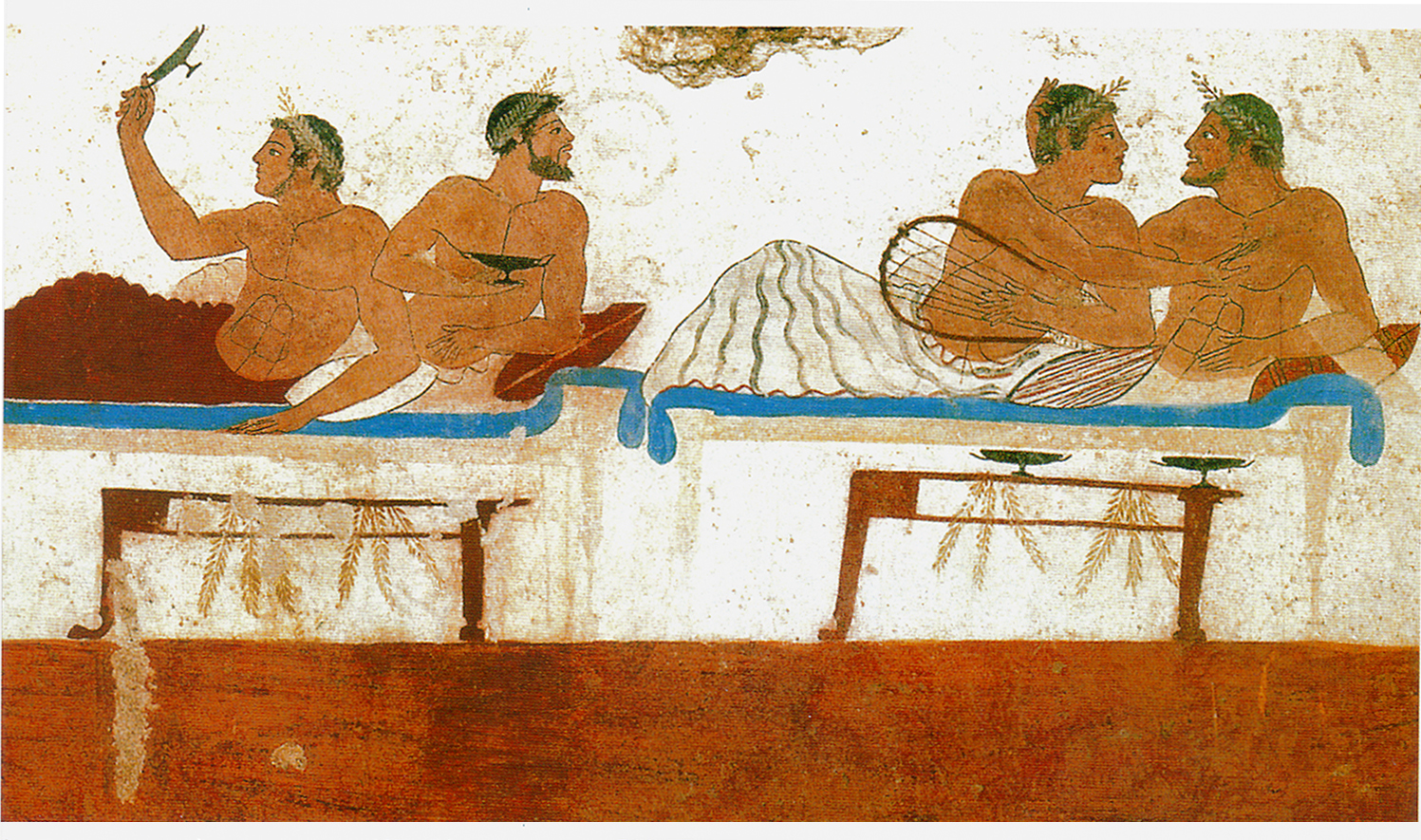 Wall Painting Tomb Paestum Italy Greek Colony