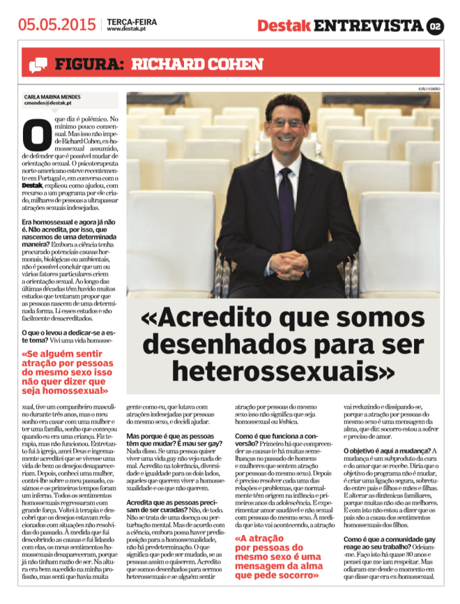 richard cohen destak entrevista