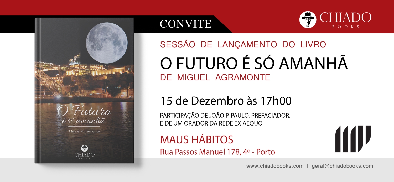 O Futuro é só amanhã - Convite Lançamento Porto Entrevista Livro Literatura LGBT LGBTI Portugal
