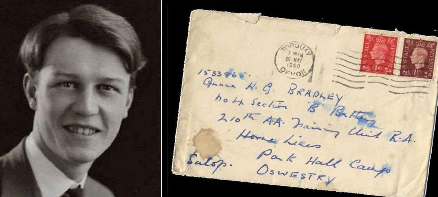 Gilbert Bradley e a história das cartas de amor proibidas entre soldados da II Guerra Mundial.