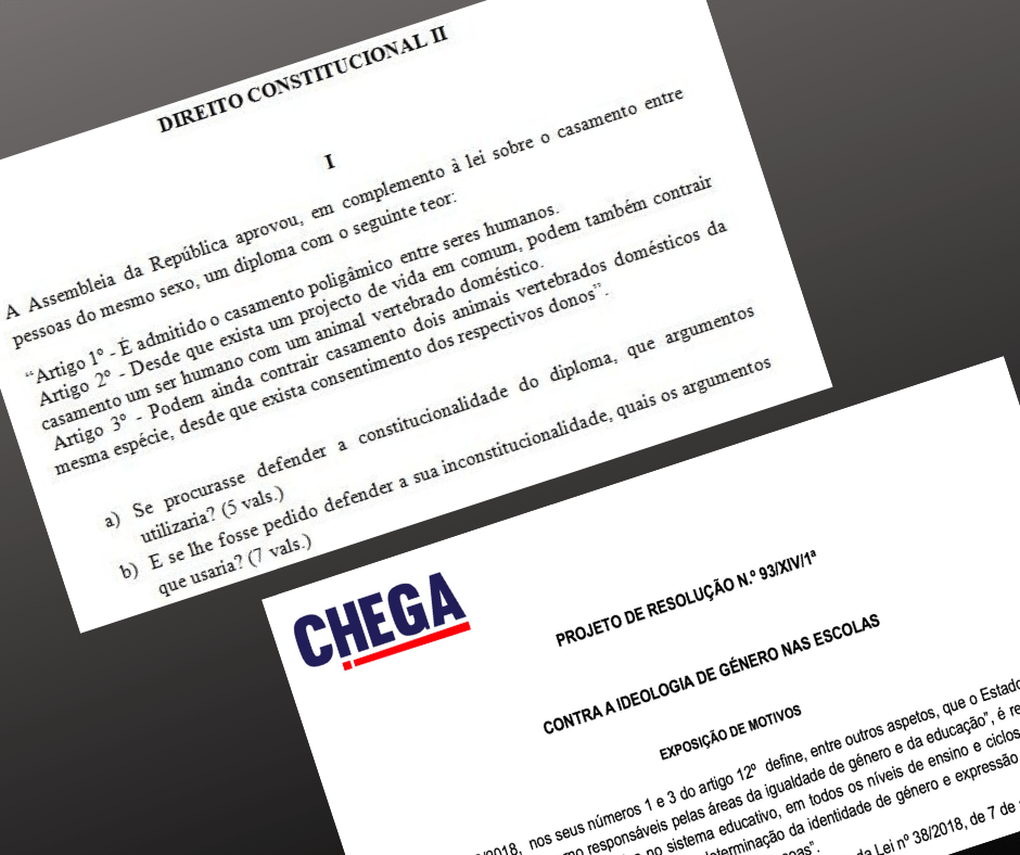 Identidade de Género: CHEGA apresenta projeto de resolução baseado no constitucionalista que comparou casamento gay a casamento com&nbsp;animais