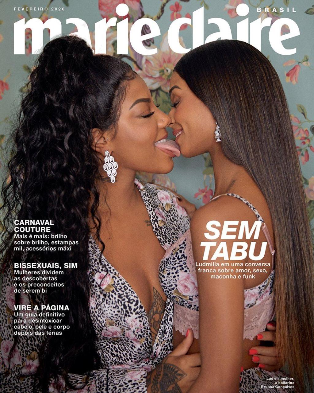Brasil: Fenómeno Ludmilla é capa na Marie Claire com a sua mulher&nbsp;Brunna