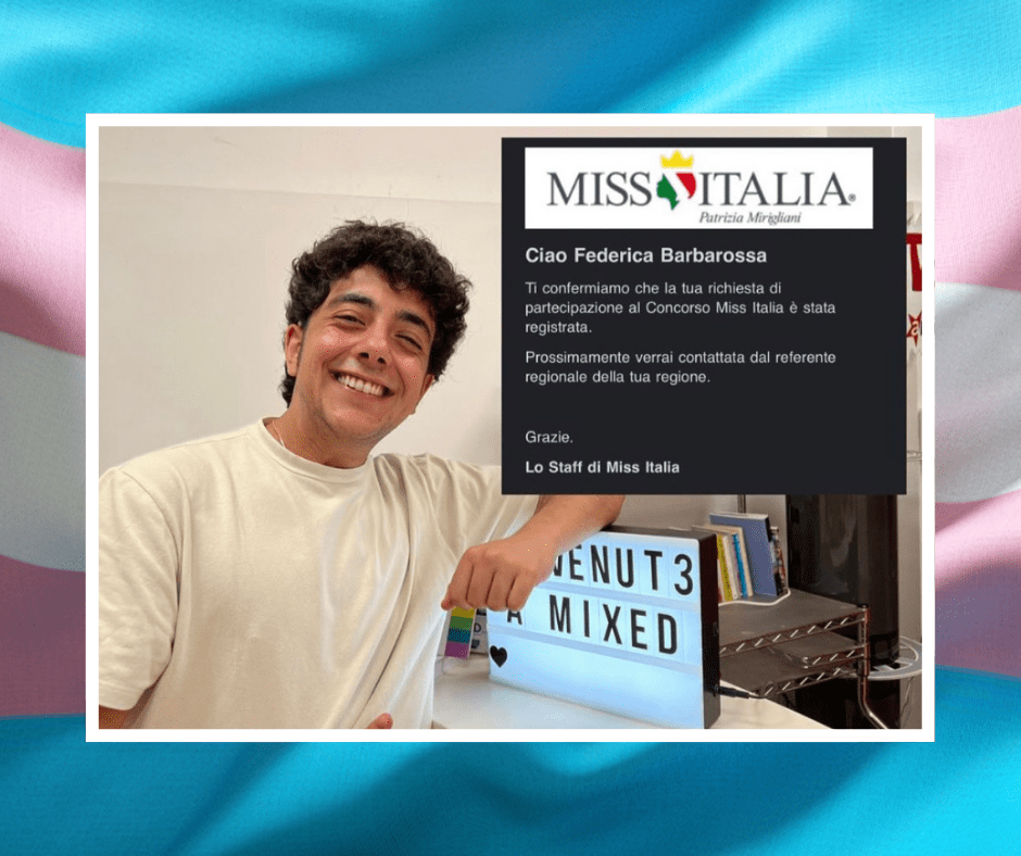 Miss Itália proíbe mulheres trans de participar no concurso e tem como resposta a inscrição de homens&nbsp;trans