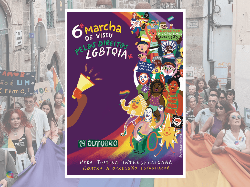 Já Marchavas revela cartaz da 6.ª Marcha de Viseu Pelos Direitos LGBTQIA+