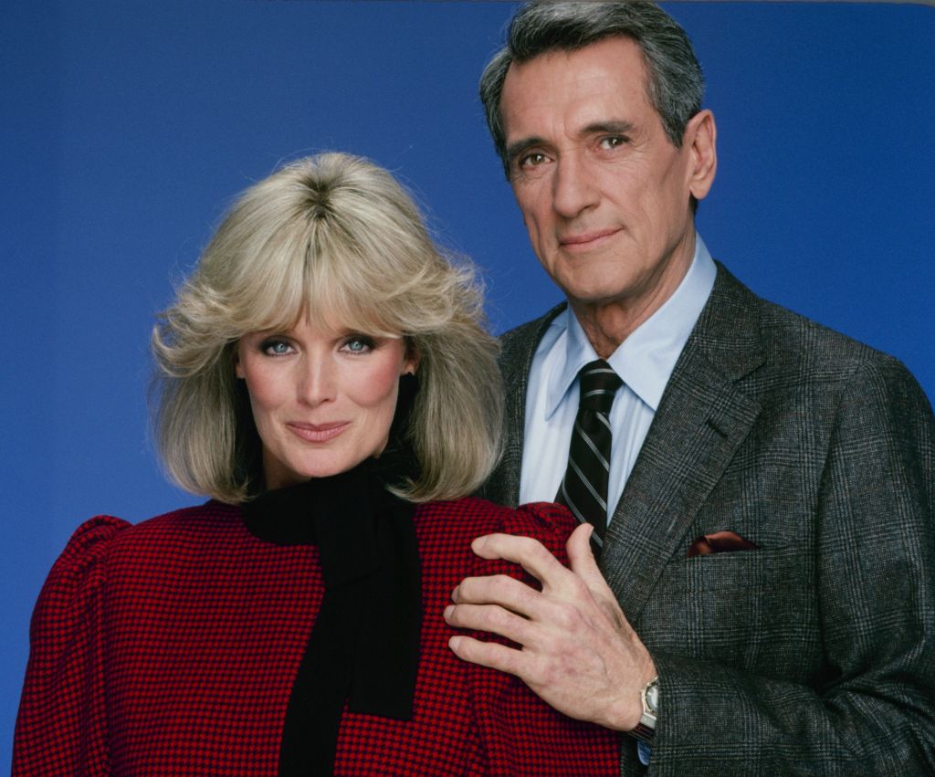 Linda Evans e Rock Hudson em Dynasty (Dinastia)