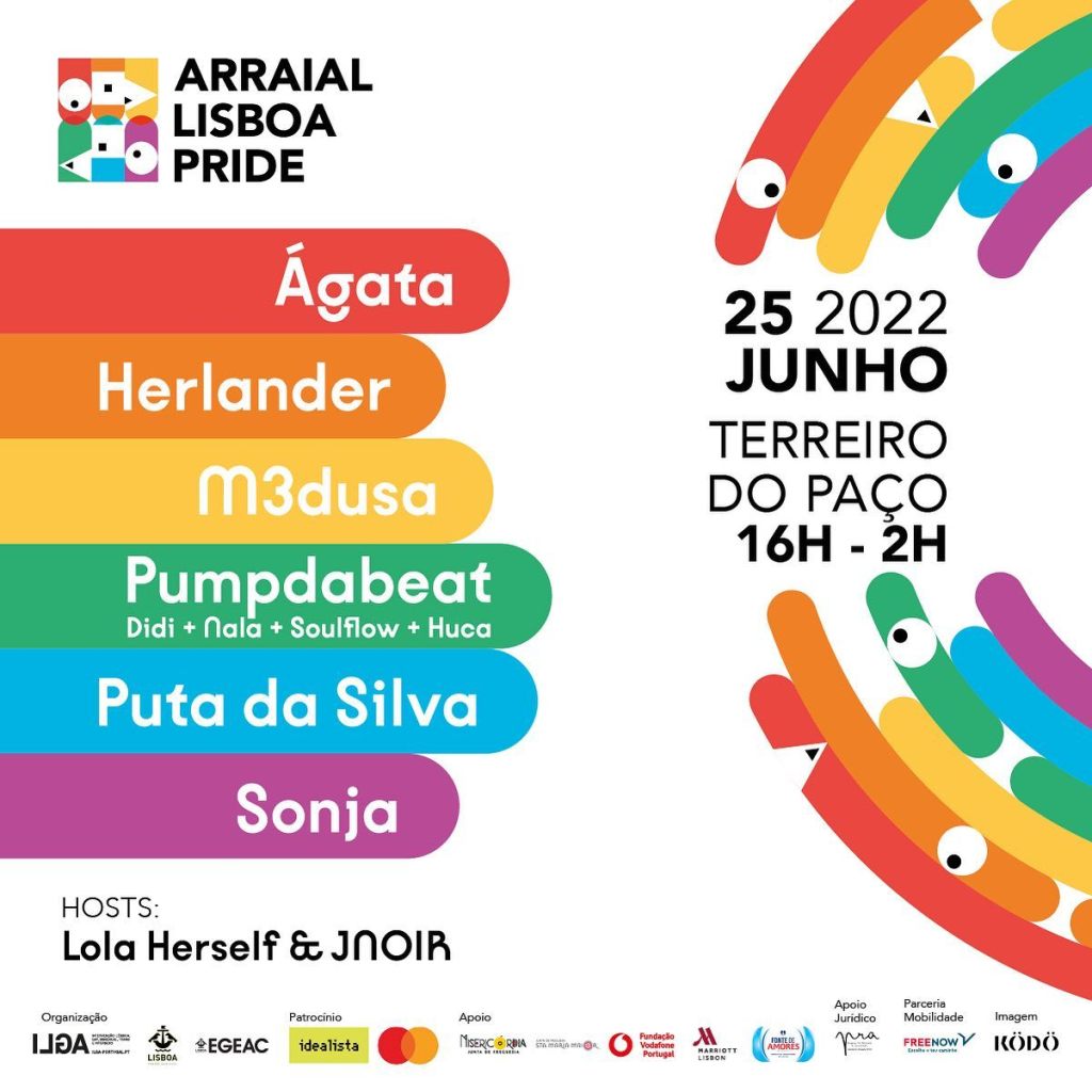 Cartaz do Arraial Lisboa Pride 2022
