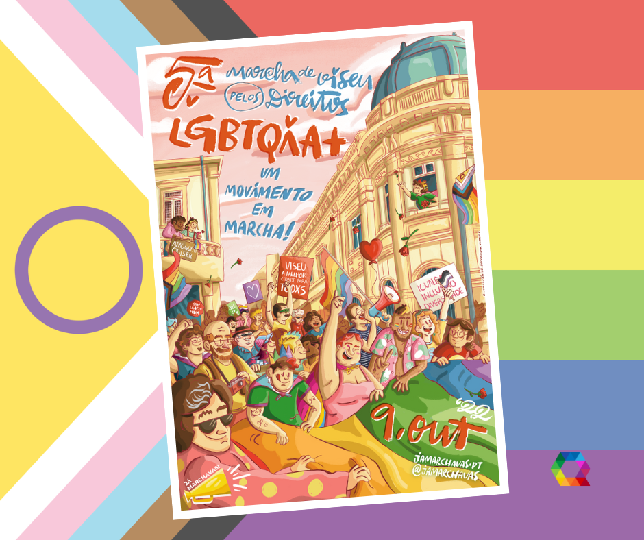 Cartaz da 5.ª Marcha de Viseu Pelos Direitos LGBTQIA+