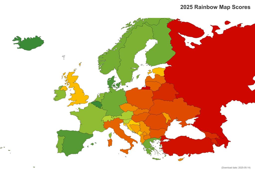 Rainbow Map 2025: regressões alarmantes e o desafio urgente de proteger os direitos LGBTI na Europa
