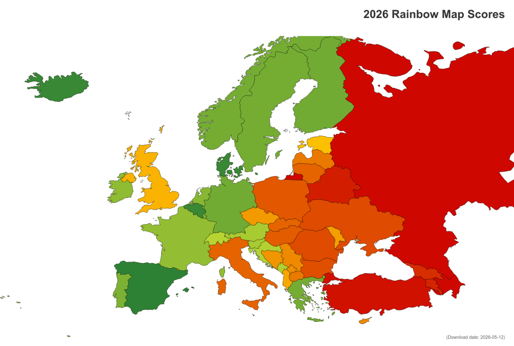 ILGA Europe's Rainbow Map 2025