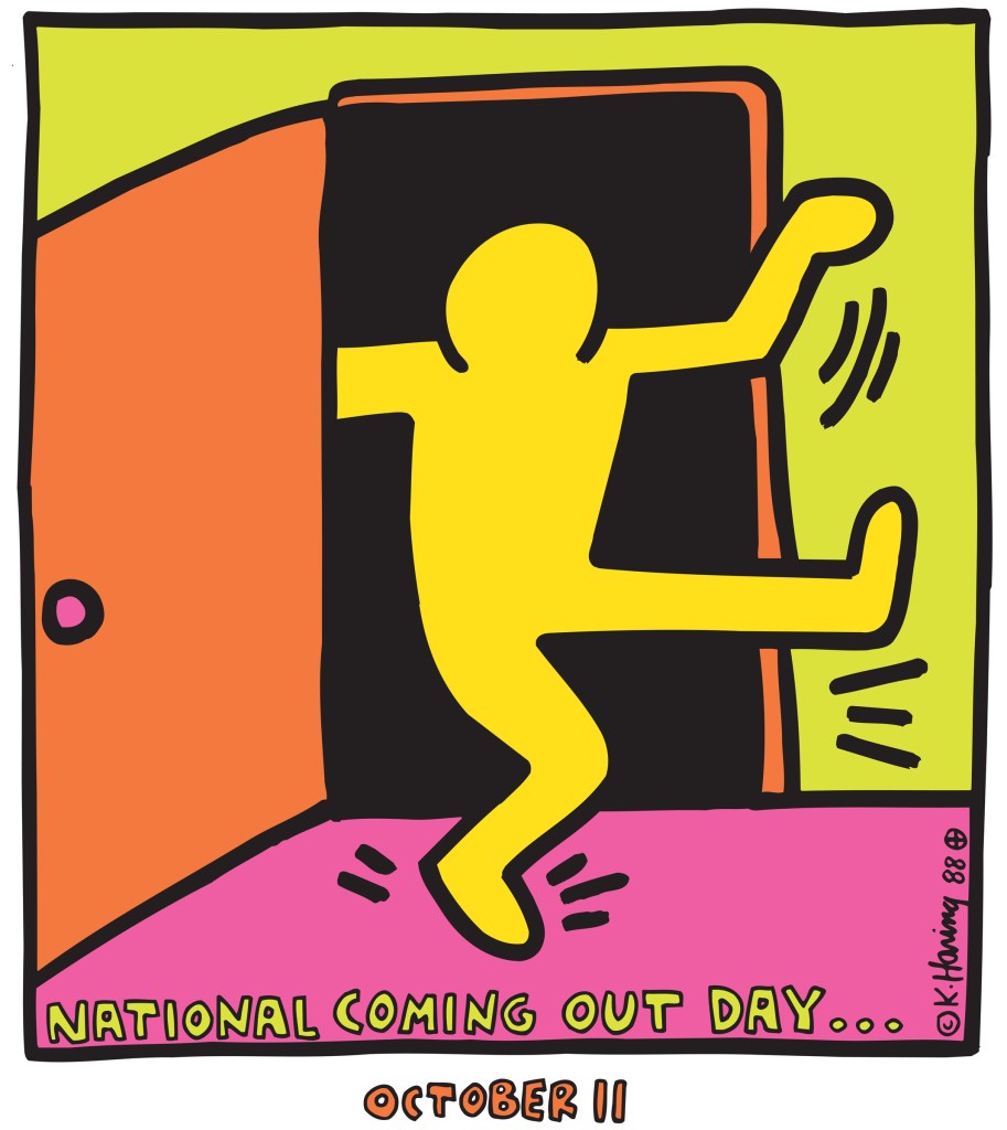 Logo do Coming Out Day, Dia da Saída do Armário) esteve a cargo de Keith Harin.